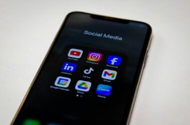A smartphone screen showing Instagram and other social media apps in a Social Media folder