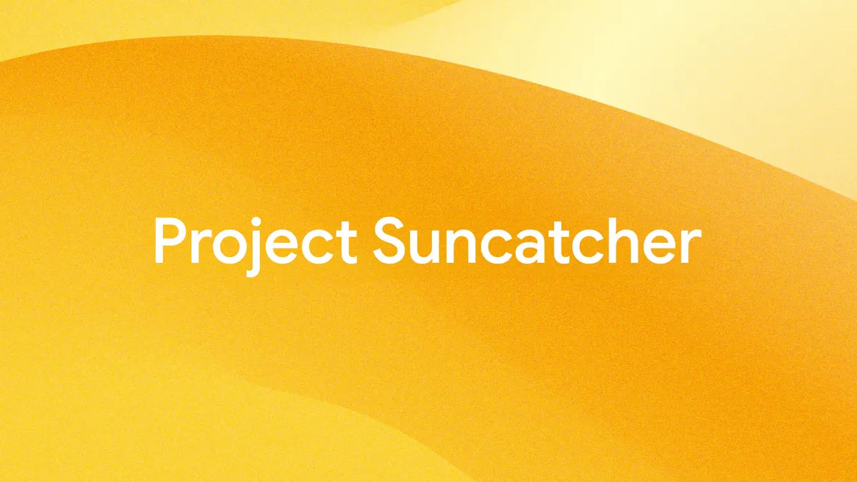 Project Suncatcher graphic for Google's orbital AI computing research