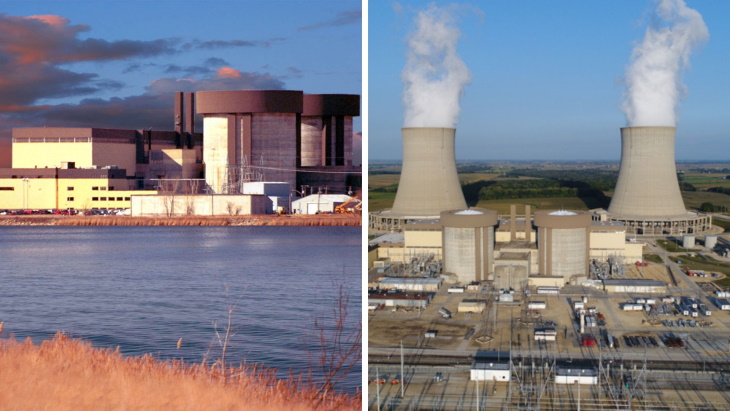 Constellation Energy's Braidwood and Byron nuclear power plants in Illinois
