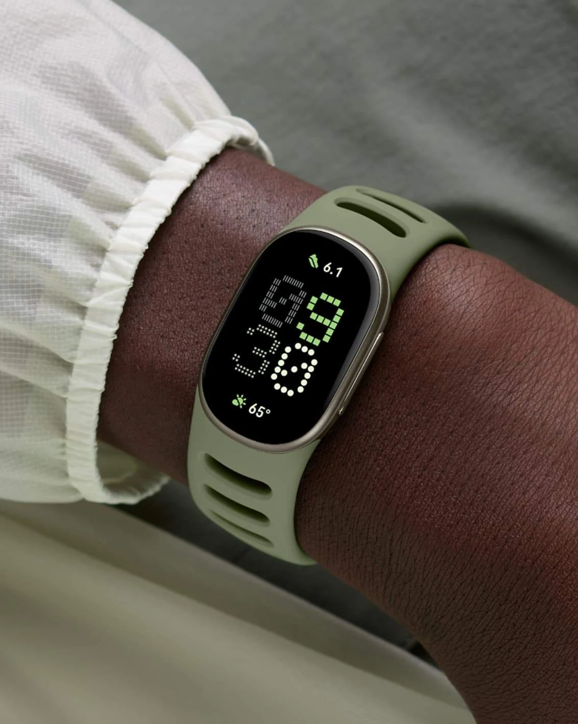 Google Fitbit Edge worn on a wrist