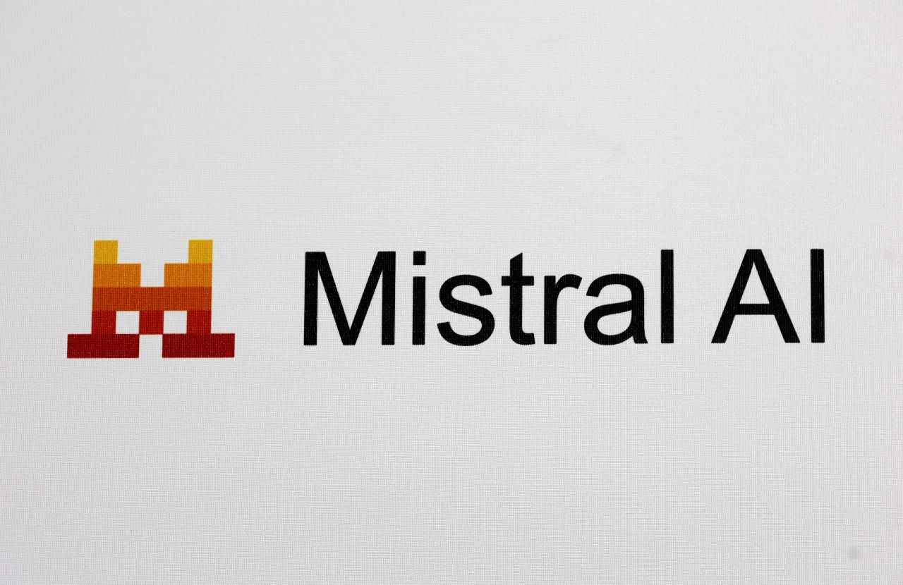 Mistral AI logo on a white background